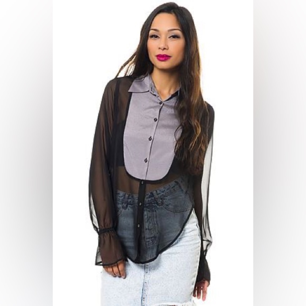 NWT *TOPSHOP** Tux Shirt
